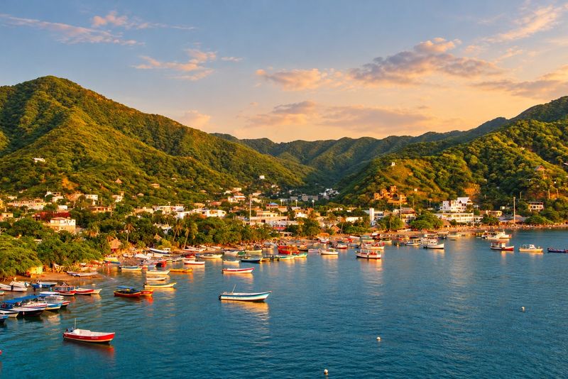 Bahía de Taganga al atardecer